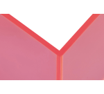 Boekensteun MAUL 10x10x13cm acryl set 2 neon rood transparant