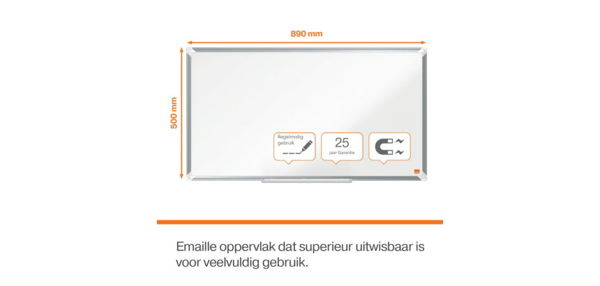 Nobo Premium Plus 50x89cm Enamel Whiteboard