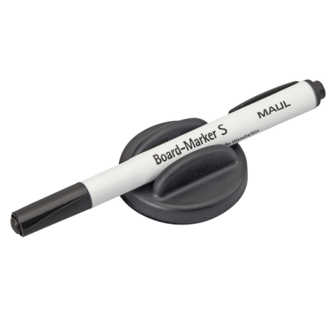 Whiteboardwisser MAUL met whitebordstift zwart magnetisch