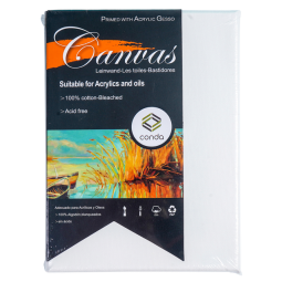 Toile canvas Conda 13x18cm coton blanchi