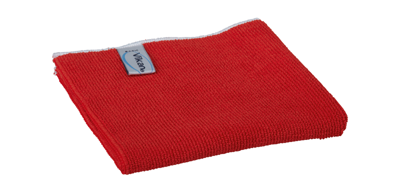 Vikan Basic Mikrofaser-Tuch 32x32cm rot