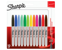 Rotulador permanente Sharpie punta 1,5 a 3 mm - Estuche de 12