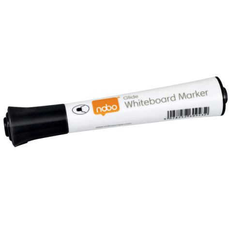 Whiteboardmarker Nobo Glide rond zwart 2mm