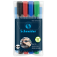 Viltstift Schneider Maxx 133 schuin 1-4mm assorti 4 stuks