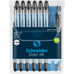 Stylo bille Schneider Slider Basic Extra Large noir avec 1 stylo bille Rave gratuit