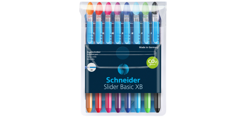 Rollerpen Slider Basic Colours extra breed etui à 8 stuks