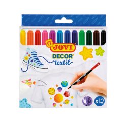 Feutre textile Jovi set de 12 couleurs