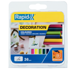 Lijmpatroon Rapid 7mm 5 kleuren assorti 36 stuks