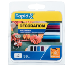 Lijmpatroon Rapid 7mm 5 kleuren assorti 36 stuks