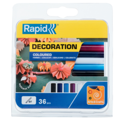 Bâton de colle Rapid 7mm 5 couleurs assorti 36 pièces