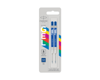 Recharge encre gel Parker Quink Economic Medium bleu blister 2 pièces