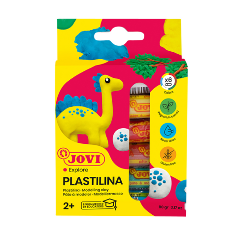 Pâte à modeler Jovi Plastakina 15g couleurs standard