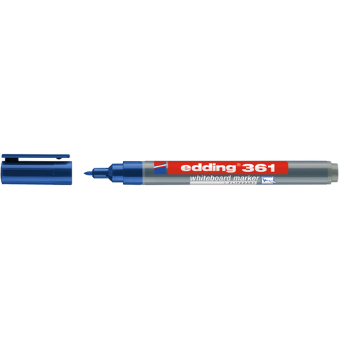 Marqueur tableau blanc edding 361 ogive 1mm bleu