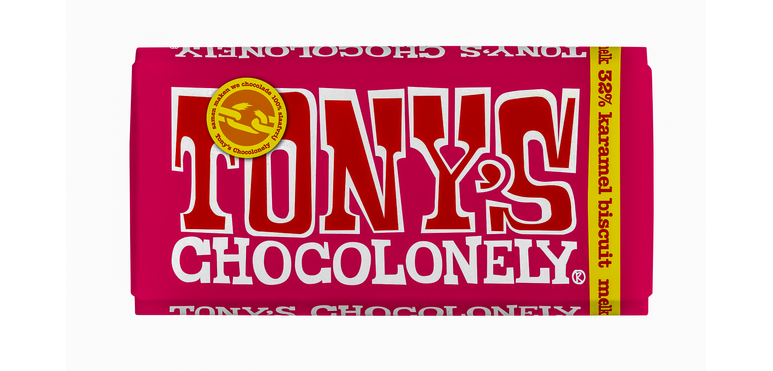 Tony's Chocolonely Milk Chocolate Caramel Biscuit 180g