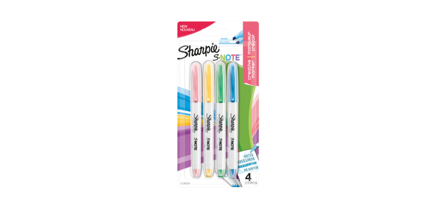 Sharpie S-note Highlighter Pack 4 Colors