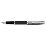 Stylo plume Parker Sonnet Sand Blasted Metal & Black Lacquer Medium