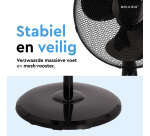 Ventilateur sur pied BRASQ avec télécommande Ø 40cm noir