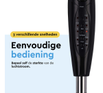 Ventilateur sur pied BRASQ avec télécommande Ø 40cm noir