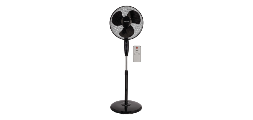 Ventilateur sur pied BRASQ avec télécommande Ø 40cm noir