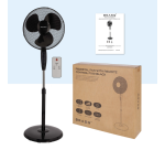 Ventilateur sur pied BRASQ avec télécommande Ø 40cm noir