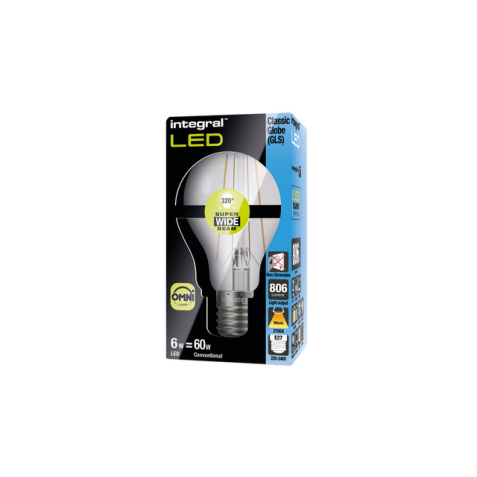 Ledlamp Integral E27 2700K warm wit 6.3W 806lumen