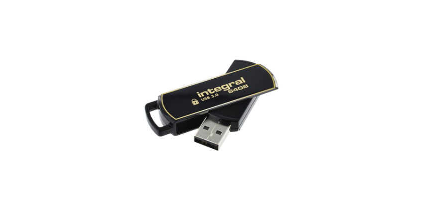 Clé USB 3.0 Integral Secure 360 USB-A 64Go noir