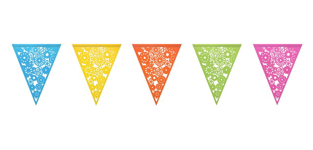 Colorful flag garland 6m