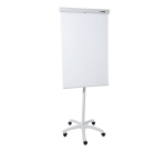 Chevalet mobile Dahle Team acier laqué blanc magnétique avec bras réglables