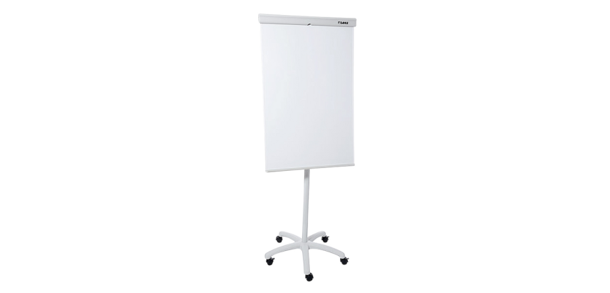 Mobile easel Dahle Team white lacquered steel magnetic with adjustable arms