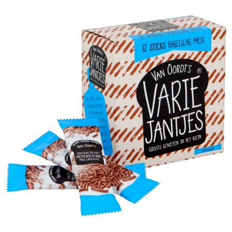 Vermicelles en chocolat Van Oordt VarieJantjes lait 12x 10g