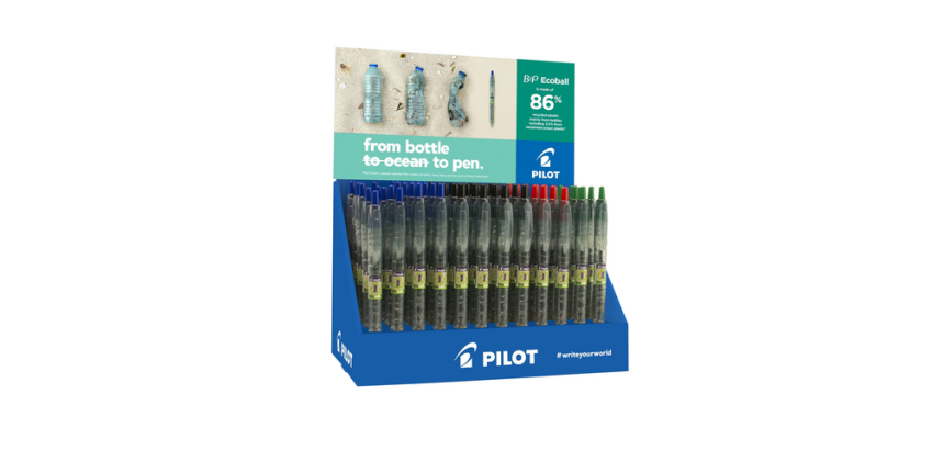 Stylo bille PILOT Begreen B2P Ecoball Medium assorti