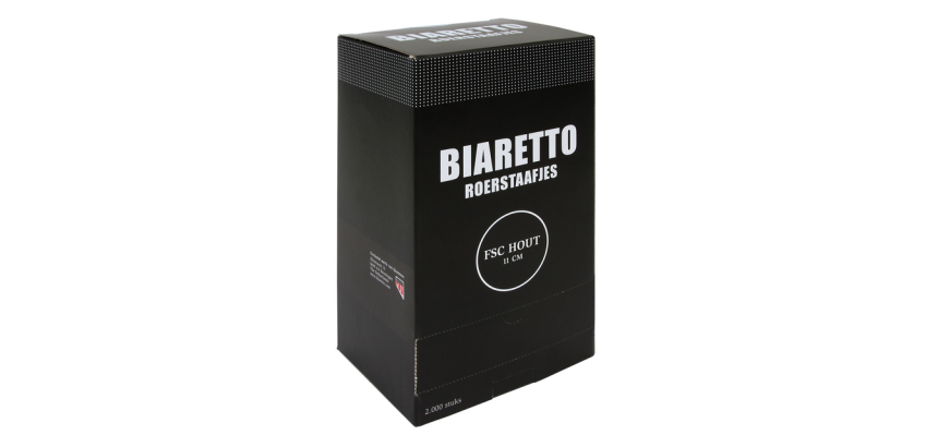 Roerstaafjes Biaretto hout 11cm 2000 stuks