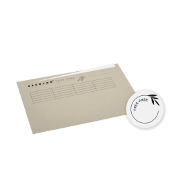 Vouwmap Djois Tree-Free folio ongelijk 226gr beige