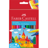 Faber Castell colored felt pens set of 12 assorted pieces