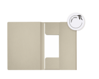 Dossiermap Djois Secolor Tree-Free folio 3 kleppen 226gr beige