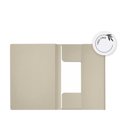 Dossiermap Djois Secolor Tree-Free folio 3 kleppen 226gr beige