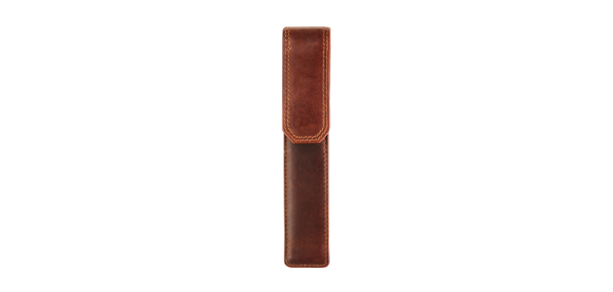 Pennenetui Maverick The Original 1-delig leer bruin