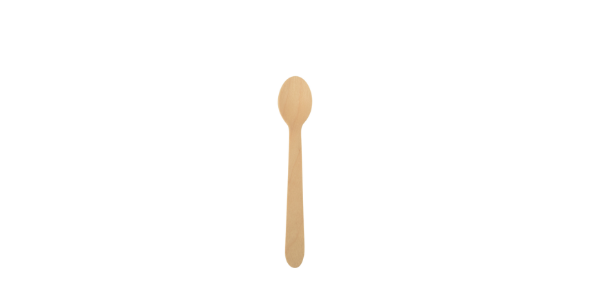 Papstar 110mm Wooden Coffee Spoon 100 Pieces