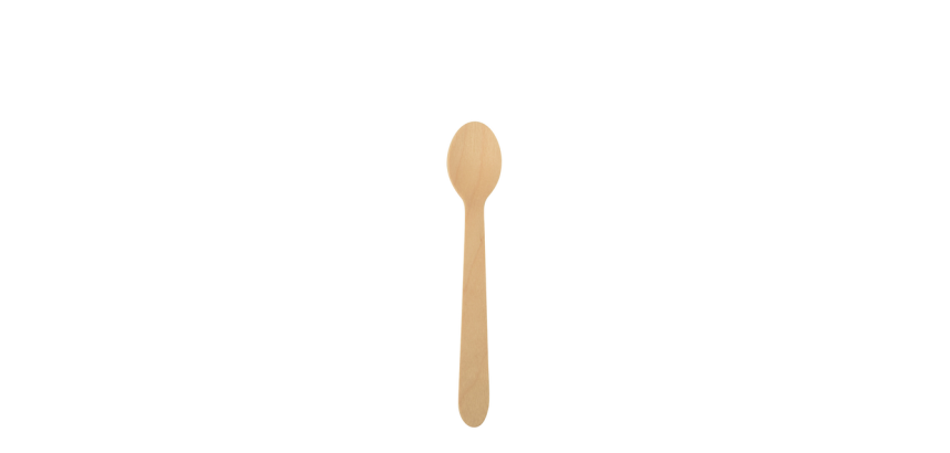 Papstar 110mm Wooden Coffee Spoon 100 Pieces