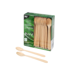 Papstar 110mm Wooden Coffee Spoon 100 Pieces