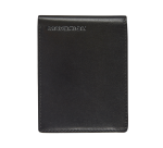 Portefeuille Maverick All Black compact avec compartiment monnaie RFID cuir noir