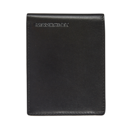 Portemonee Maverick All Black compact met kleingeldvak RFID leer zwart