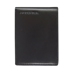 Portefeuille Maverick All Black avec compartiment monnaie RFID cuir noir