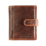 Port-cartes Maverick The Original super compact RFID cuir marron