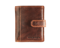 Port-cartes Maverick The Original super compact RFID cuir marron