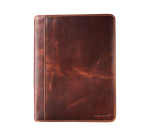 <p>Konferenzmappe Maverick The Original A4 mit Reißverschluss und Notizblock aus braunem Leder</p>