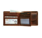 Portemonee Maverick The Original met kleingeldvak RFID leer bruin