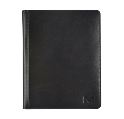 Conférencier Maverick All Black A5 avec bloc-notes cuir noir