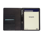 Schrijfmap Maverick All Black A5 inclusief schrijfblok leer zwart