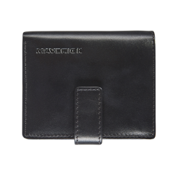 Porte-cartes Maverick All Black compact RFID cuir noir